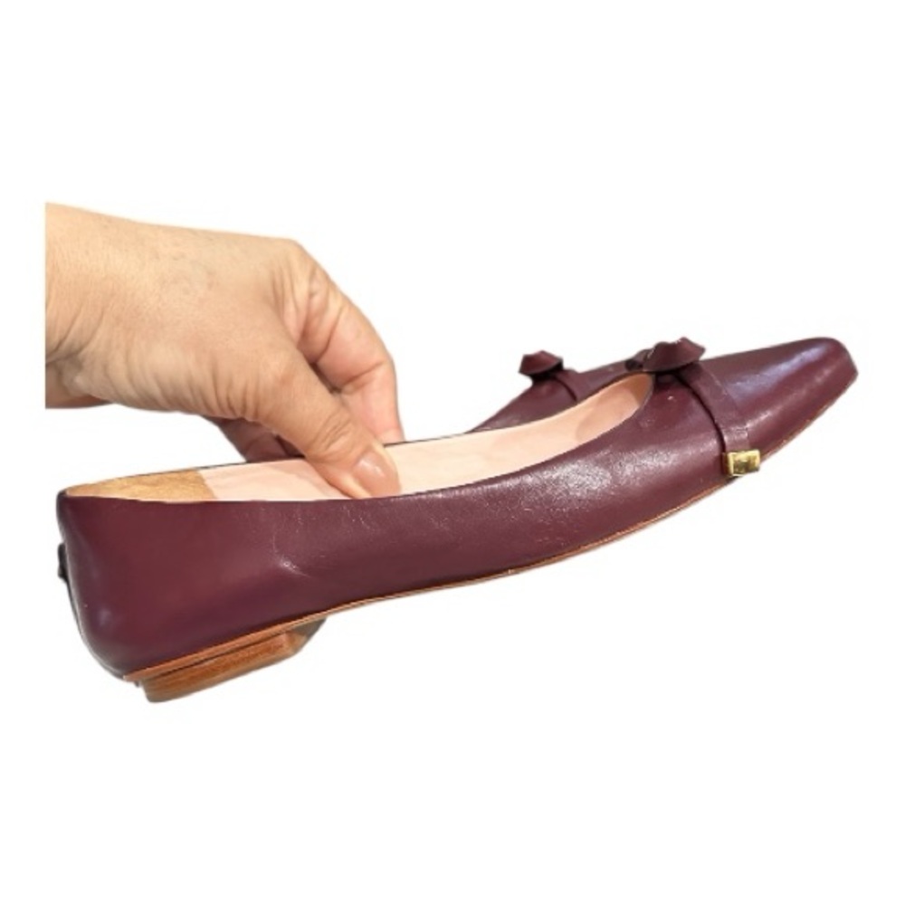 Kate Spade Cordovan Leather Loafers with Ribbon - Picture 4 of 7